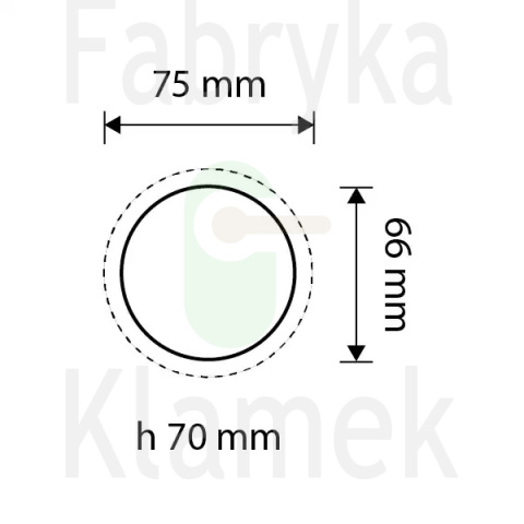Gałka stała Aisha 1650 PT Gałka stała Aisha 1650 PT