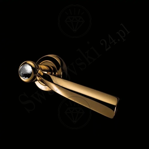 Klamka Elika Crystal 108 z szyldem na klucz OZ - pozłacana