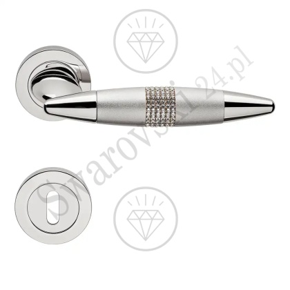 Klamka Havana Mesh 102 z szyldem na klucz CR - chromowana