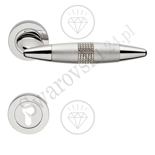 Klamka Havana Mesh 102 z szyldem na wkładkę CR - chromowana