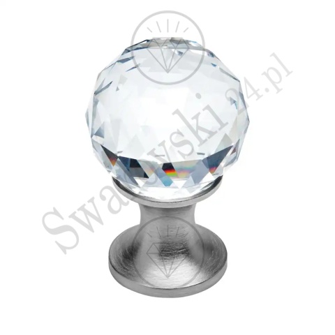 CRYSTAL 30 mm gałka meblowa z kryształem Swarovski® CS - chromowana matowa