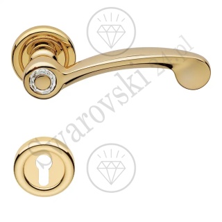 Klamka Cosmic 103 z szyldem na wkładkę OZ - pozłacana